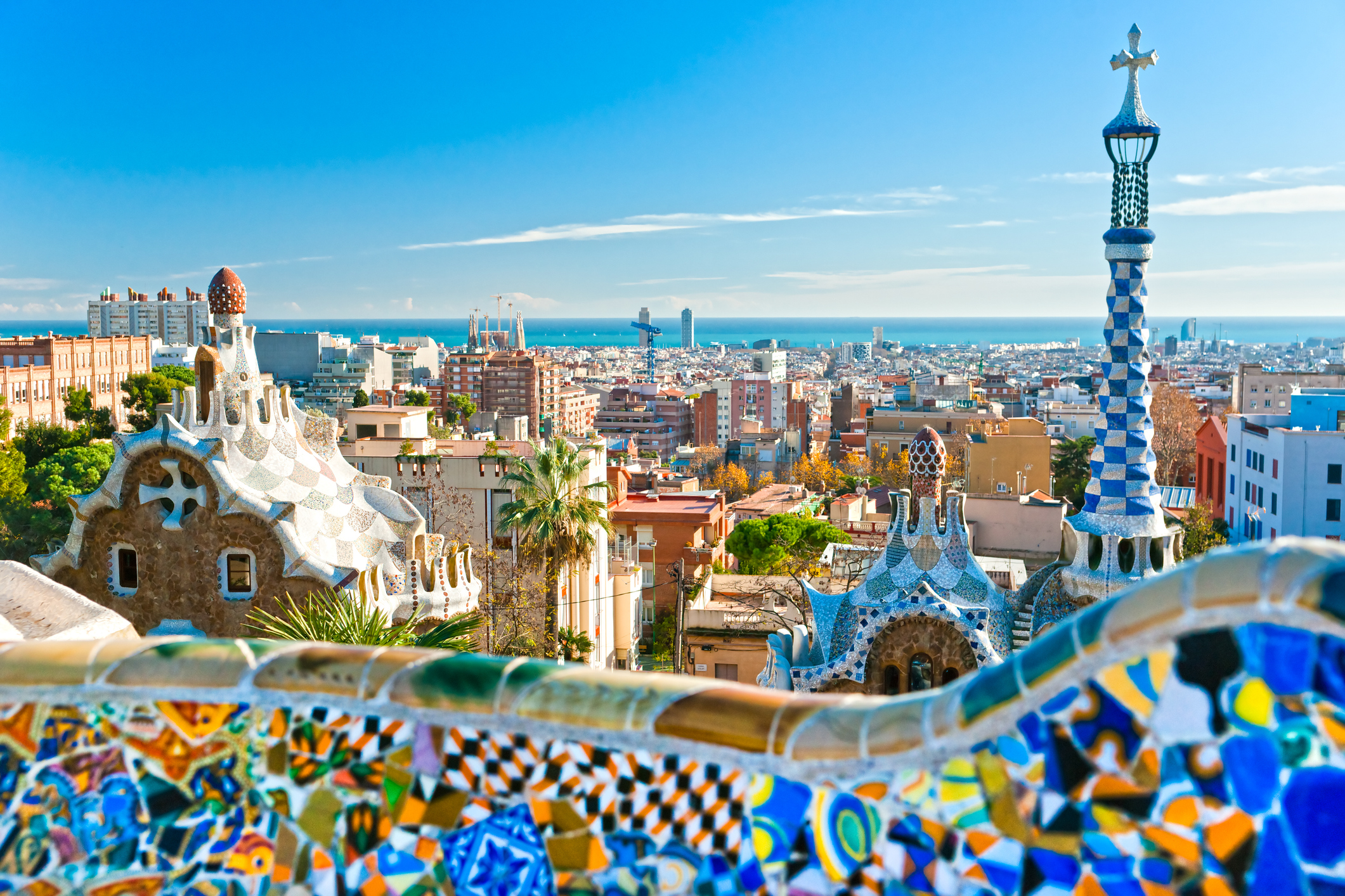 Park Güell in Barcelona, Spanje.