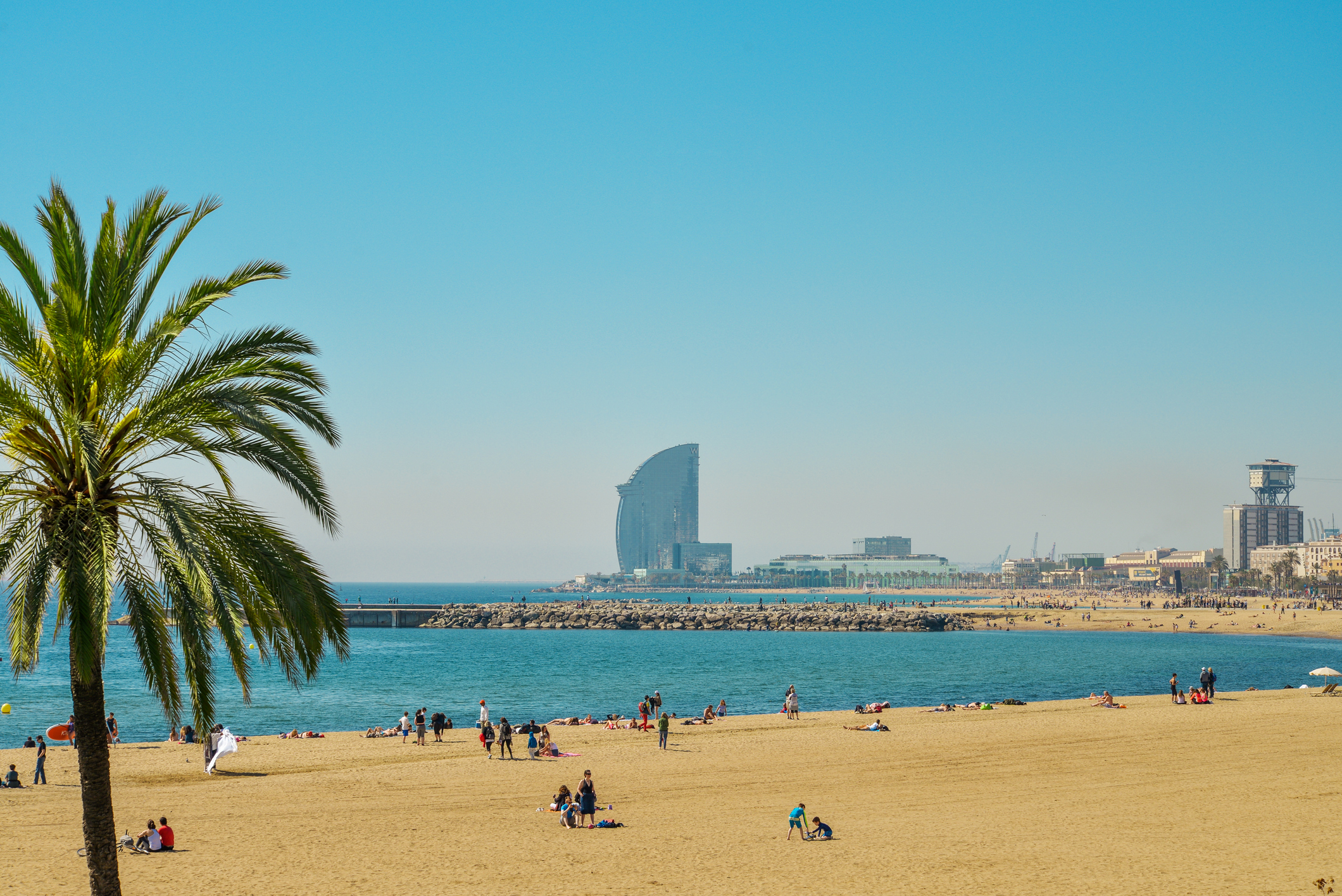 Strand van Barcelona.